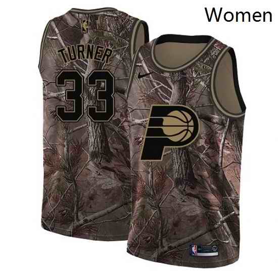 Womens Nike Indiana Pacers 33 Myles Turner Swingman Camo Realtree Collection NBA Jersey